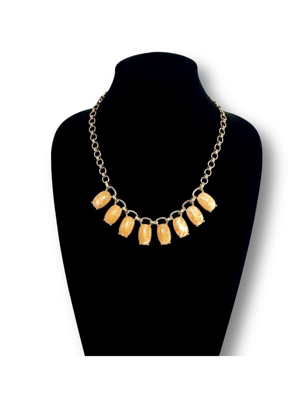 LEE ANGEL for NEIMAN MARCUS Dreamsicle Orange Bib Necklace​ | NWT